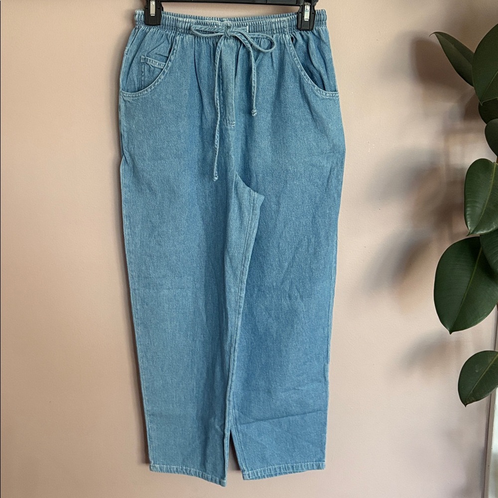 Teddi Light Blue Cotton Jean Pants
